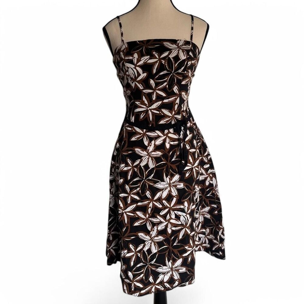 New York & Company Y2K Floral Print A-Line Dress, Size 2